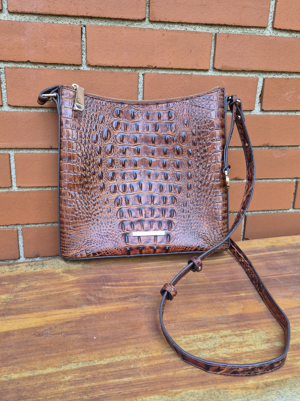 Brahmin Katie Pecan Melbourne Crossbody Bag